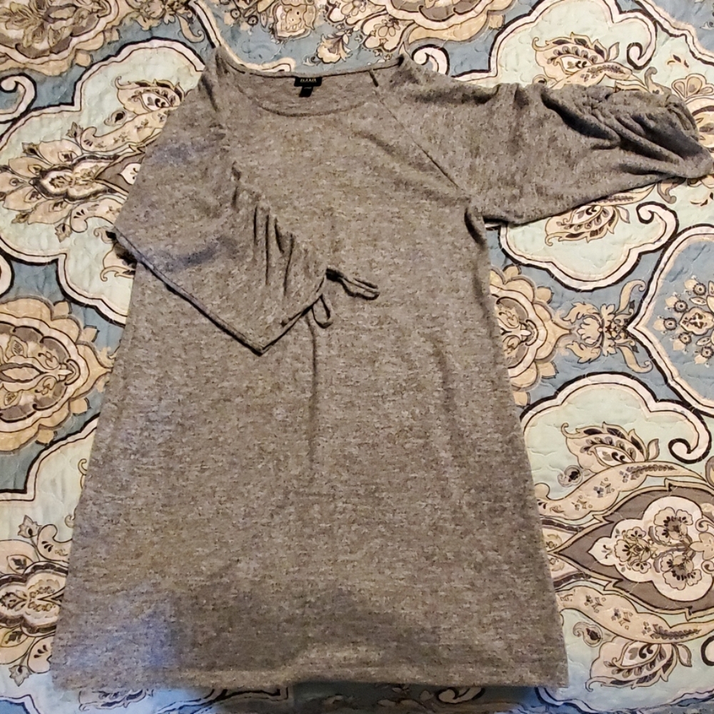 Gray sweater dress